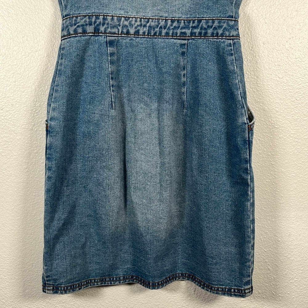 Denim Button-Front Dress - Picture 6 of 9